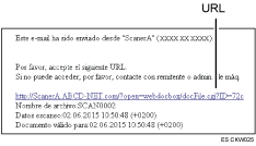 Ilustración de un email