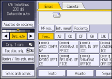 Ilustración de la pantalla del panel de mandos