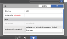 Ilustración de la pantalla del panel de mandos