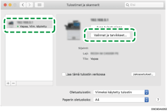 Kuva ohjaimen näytöstä