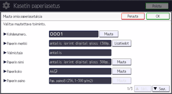 Käyttöpaneelin näyttö