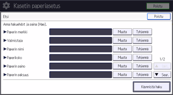 Käyttöpaneelin näyttö