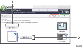 Käyttöpaneelin numeroitu näyttö