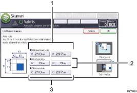 Käyttöpaneelin numeroitu näyttö