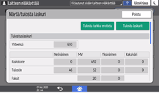 Käyttöpaneelin näyttö