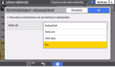 Käyttöpaneelin näyttö