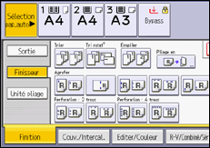 Illustration de l'écran du panneau de commande