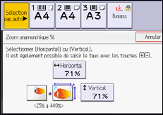 Illustration de l'écran du panneau de commande