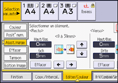 Illustration de l'écran du panneau de commande