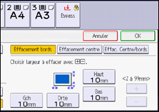 Illustration de l'écran du panneau de commande