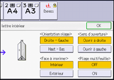 Illustration de l'écran du panneau de commande