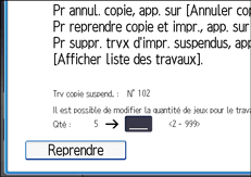 Illustration de l'écran du panneau de commande