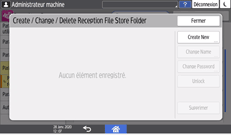 Illustration de l'écran du panneau de commande