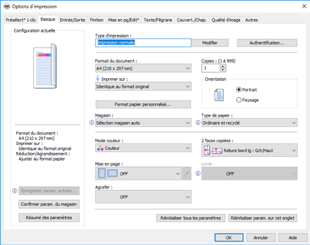 Illustration de l'écran Pilote