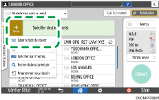 Illustration de l'écran du panneau de commande