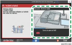 Illustration de l'écran du panneau de commande