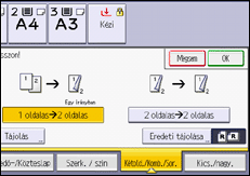 A kezelőpanel ismertetése