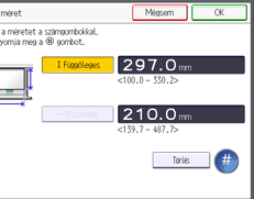 A kezelőpanel ismertetése