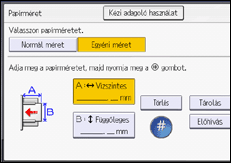 A kezelőpanel ismertetése