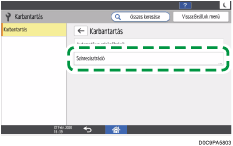 A kezelőpanel ismertetése