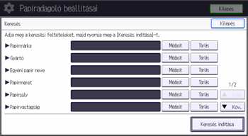 A kezelőpanel ismertetése