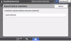 A kezelőpanel ismertetése