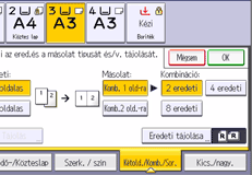 A kezelőpanel ismertetése