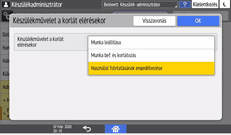 A kezelőpanel ismertetése