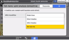 A kezelőpanel ismertetése