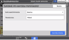 A kezelőpanel ismertetése
