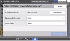A kezelőpanel ismertetése