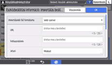A kezelőpanel ismertetése