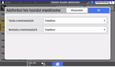 A kezelőpanel ismertetése