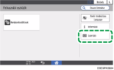 A kezelőpanel ismertetése