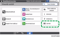 A kezelőpanel ismertetése