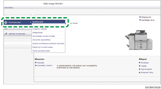 Webböngésző képernyőjének illusztrációja
