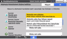 A kezelőpanel ismertetése