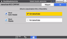A kezelőpanel ismertetése