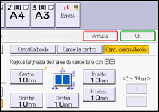 Illustrazione della schermata sul pannello di controllo