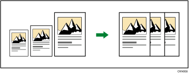 Illustrazione Riduzione/Ingrandimento automatico