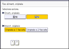 Illustrazione della schermata sul pannello di controllo