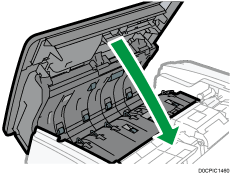 Illustrazione ADF con scansione fronte-retro a passata singola.