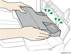 Illustrazione del vassoio di supporto carta sottile