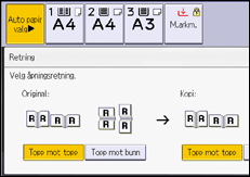 Illustrasjon av betjeningspanelet