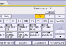 Illustrasjon av betjeningspanelet