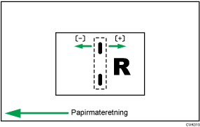 Illustrasjon av Juster stifteposisjon for hefte