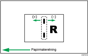 Illustrasjon av Juster stifteposisjon for hefte