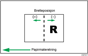 Illustrasjon av Juster bretteposisjon for hefte