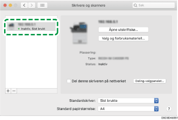 Illustrasjon av driverskjerm