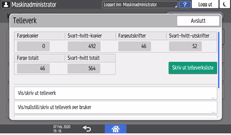 Illustrasjon av betjeningspanelet